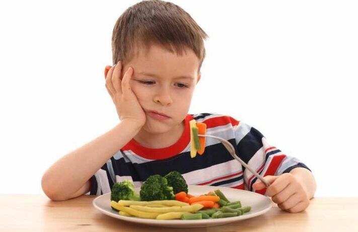 Pada kanak-kanak, helminthiasis menyebabkan kehilangan selera makan
