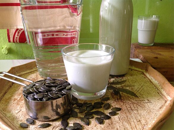 Susu dengan biji labu melawan cacing